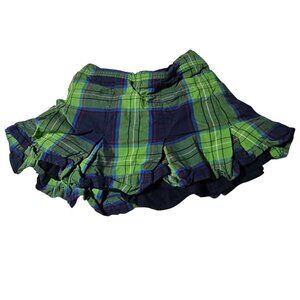 Gilly Hicks Sydney Plaid Mini Skirt Womens Size Small Ruffle Hem Dark Academia